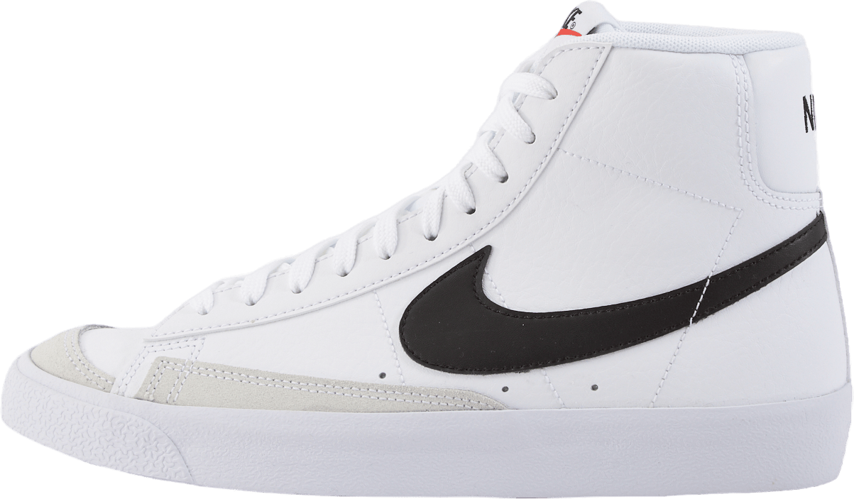 Blazer Mid '77 Gs White/black-team Orange, Unisex, Buty, Sneakersy, wysokie sneakersy, Biały, EU 37,5