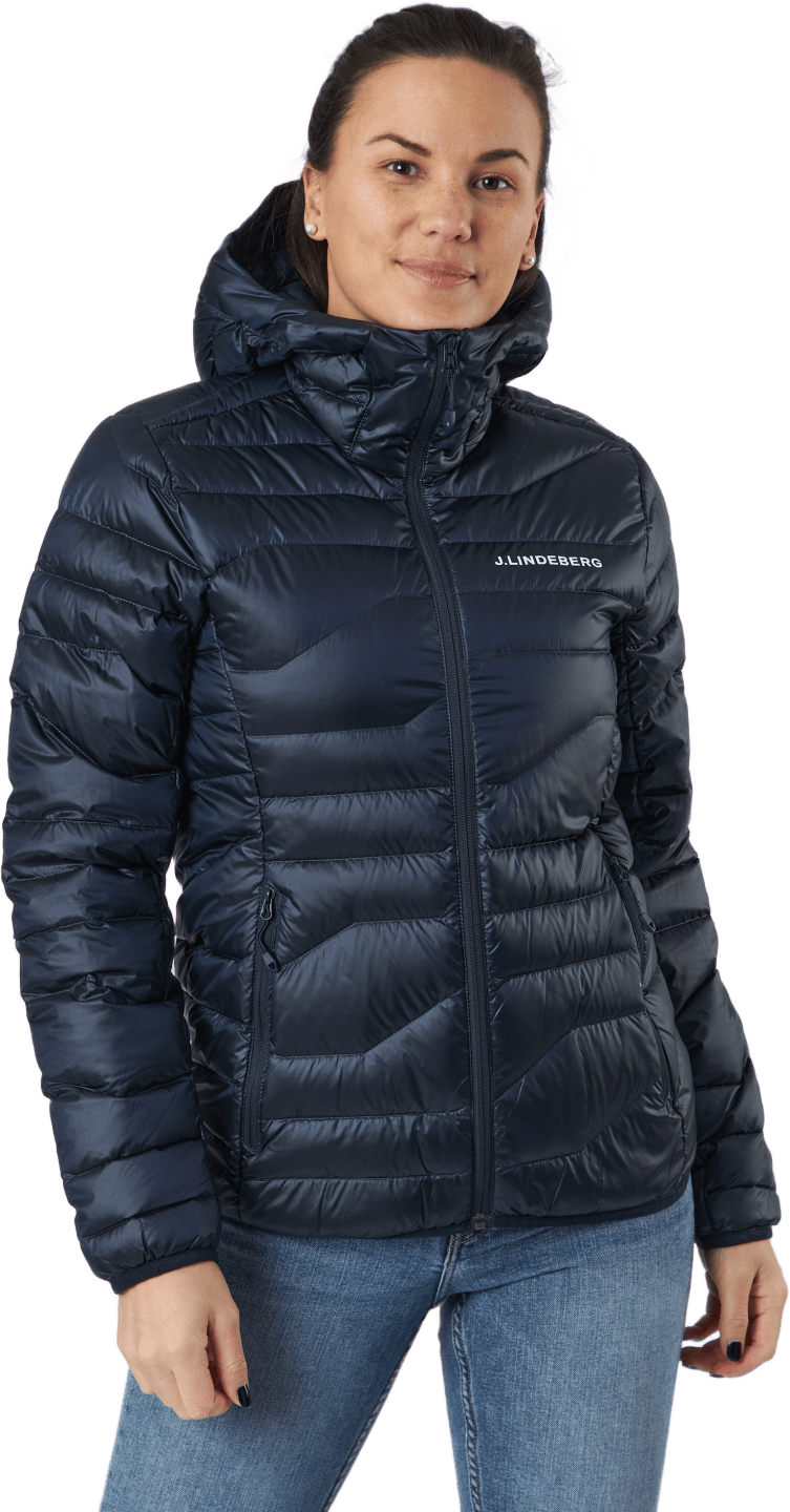 W Cliff Light Down Hood Jl Navy, Female, Apparels, jackets, Black, L