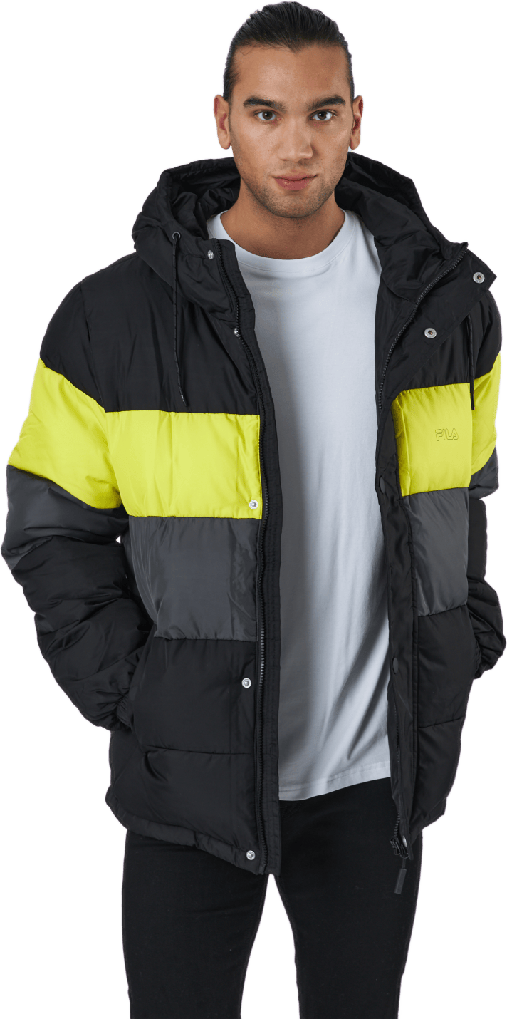 Pirro Blocked Puff Jacket Black-asphalt-sulphur Spring, Male, Apparels, jackets, Black, XXL