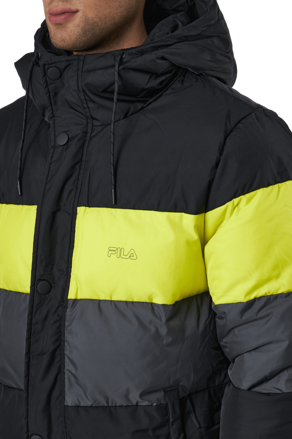 Pirro Blocked Puff Jacket Black-asphalt-sulphur Spring - Bild 4