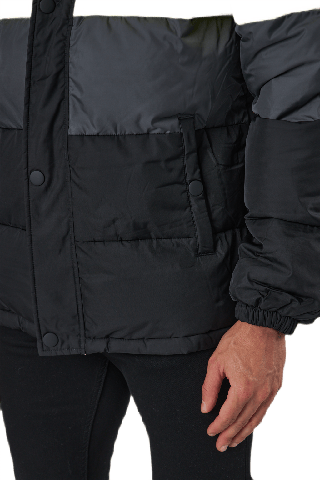 Pirro Blocked Puff Jacket Black-asphalt-sulphur Spring - Bild 5