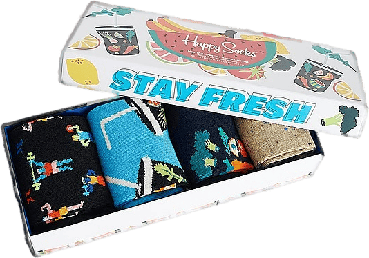 4-pack Healthy Lifestyle Socks Multi Color, Unisex, Abbigliamento, Calzini, multi colore, 41-46