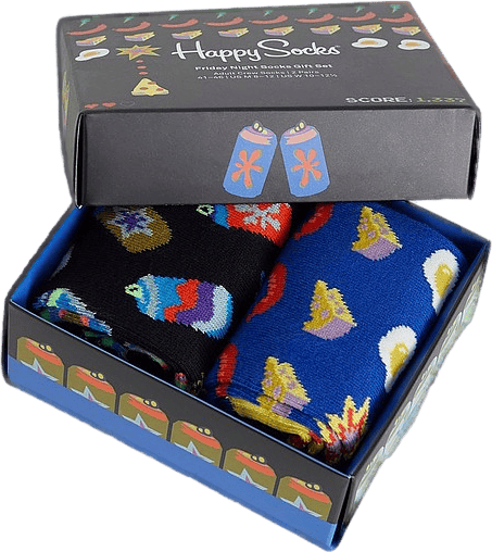 2-pack Friday Night Socks Gift Multi Color, Unisex, Kläder, Strumpor, livsstil, Flerfärgad, 36-40