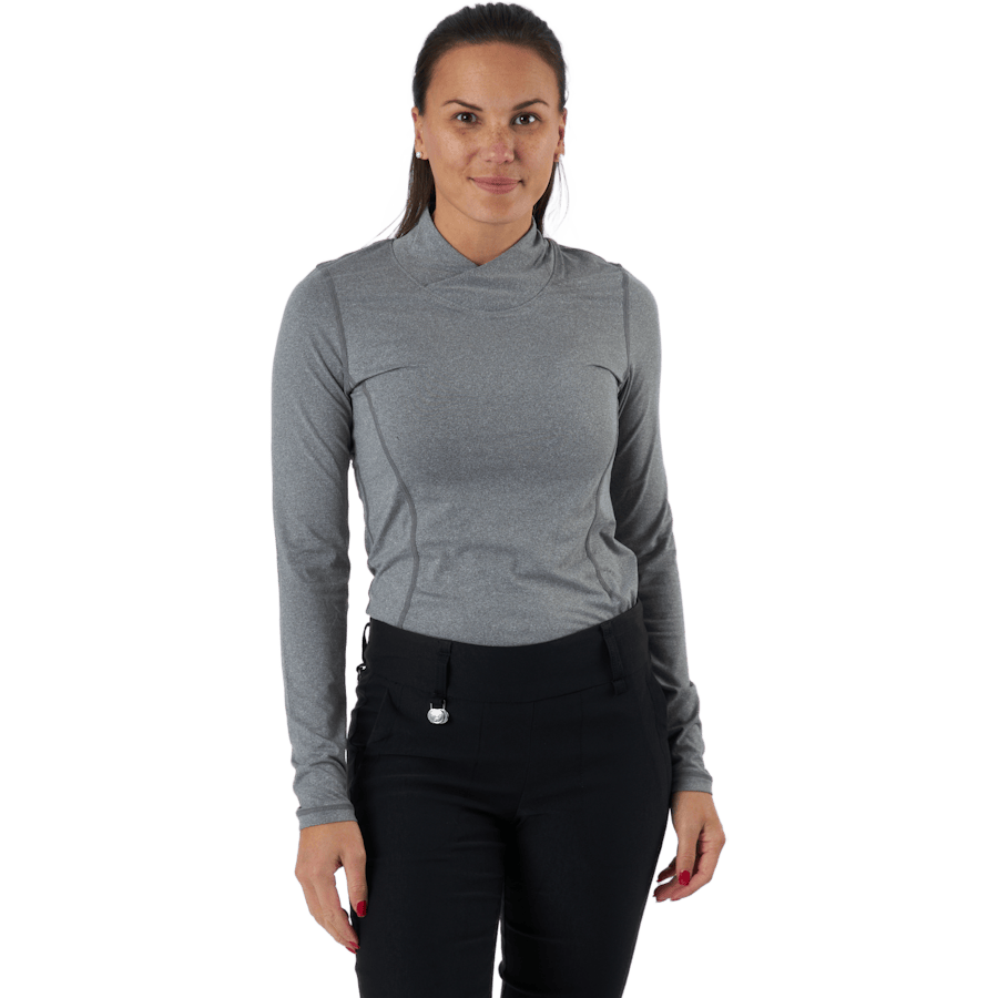 Agnes Ls Mock Neck Granite