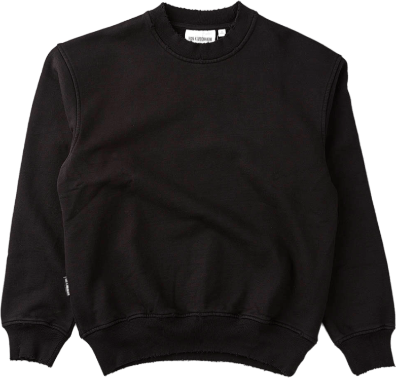 Distressed Crew Distressed Black, Male, Abbigliamento, felpe con cappuccio e felpe, Nero, M