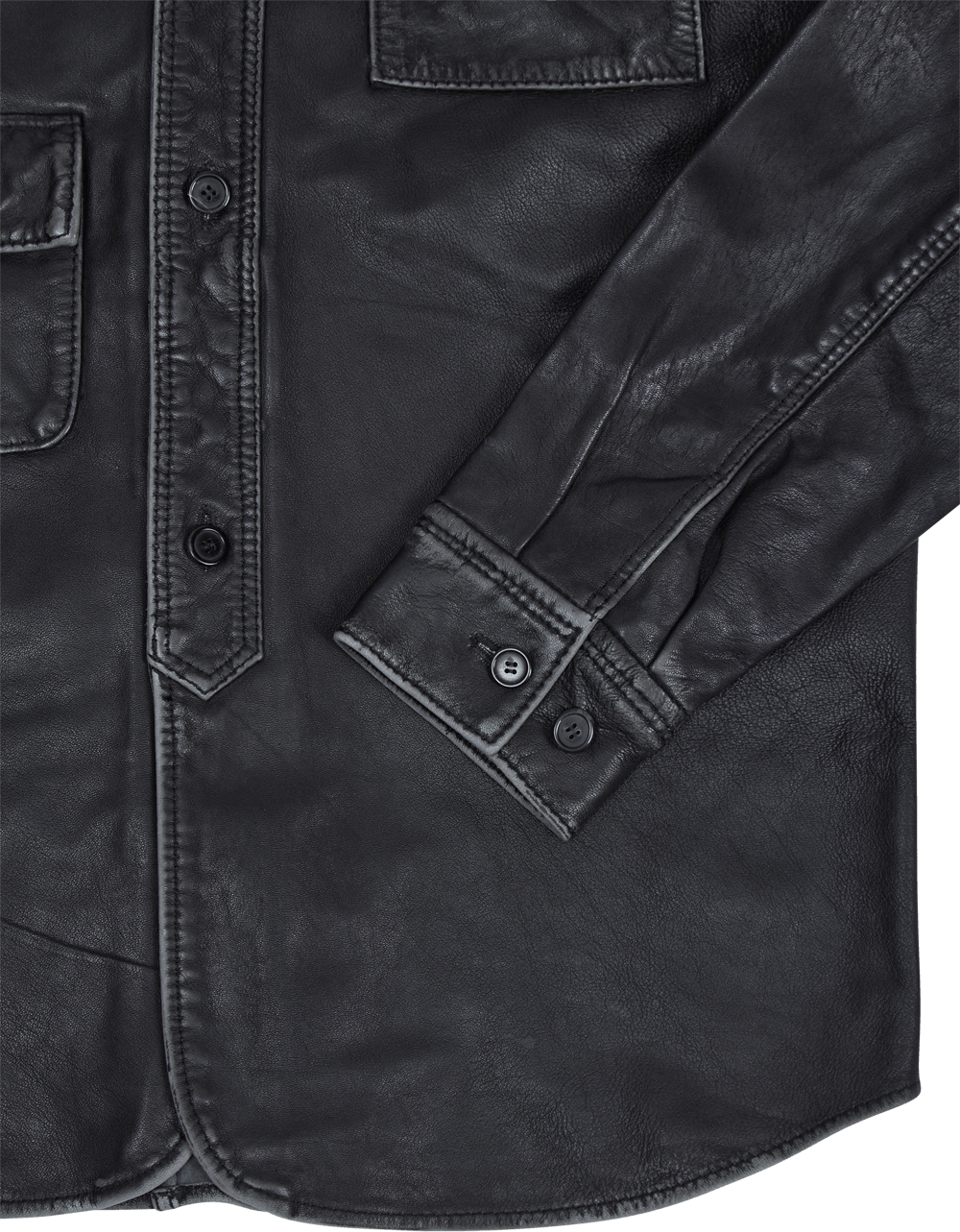 Army Shirt Black Leather - Bild 4