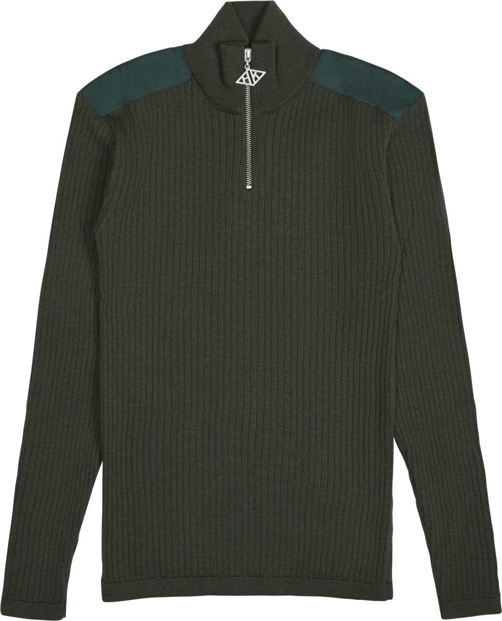 Zip Turtleneck Army Green, Male, Kläder, Tops, Svart, L