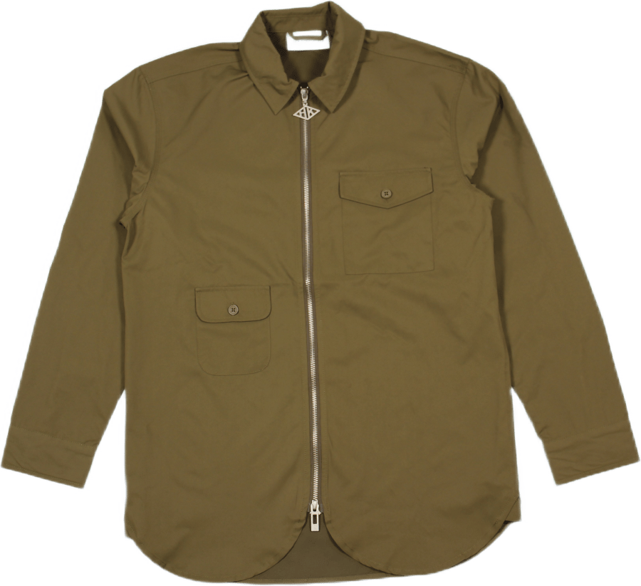 Army Shirt Zip Green