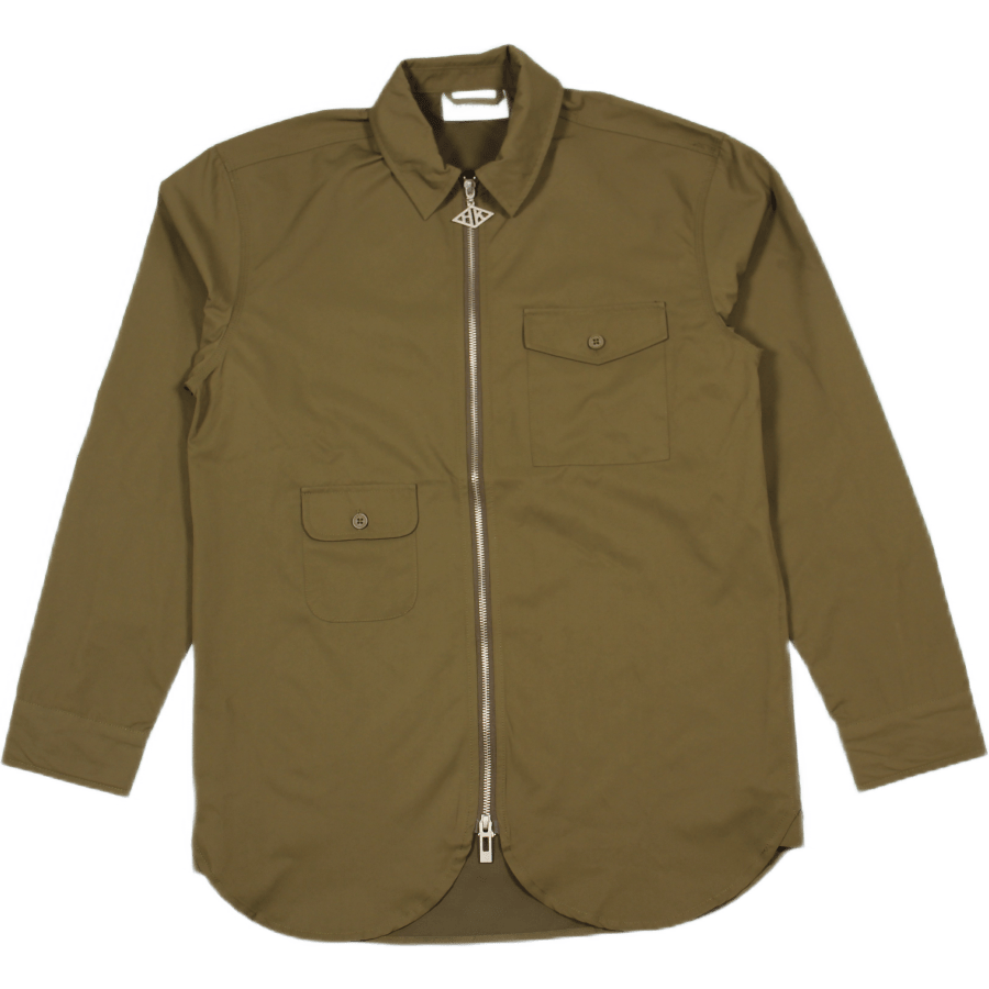 Army Shirt Zip Green