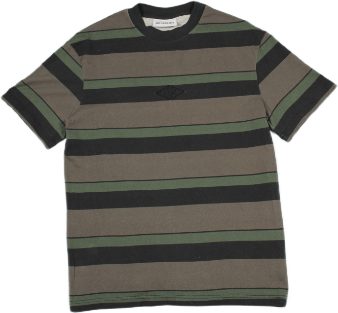 Boxy Tee Short Sleeve Dark Tonal Stripes