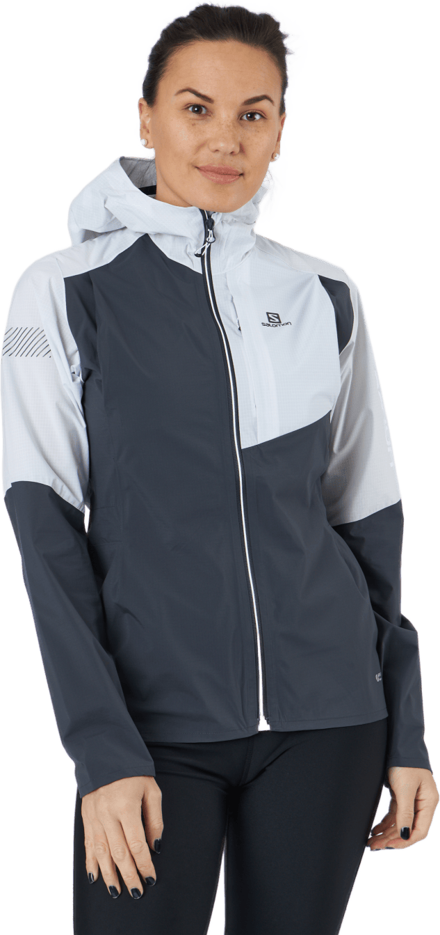 Bonatti Trail Wp Jkt W Ebony/wht, Female, Apparels, jackets, Running, Multi color, M