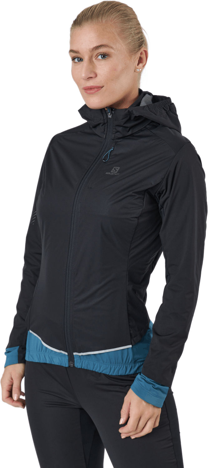 Light Shell Jkt W Black/mallard Blue, Female, Kläder, jackor, Löpning, Svart, XL