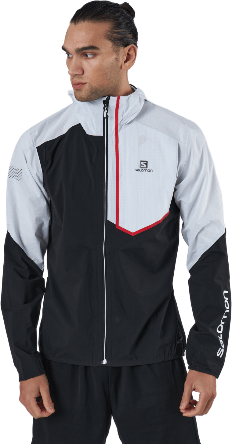 Bonatti Trail Wp Jkt M Wht/black, Male, Apparels, jackets, Running, Multi color, XL