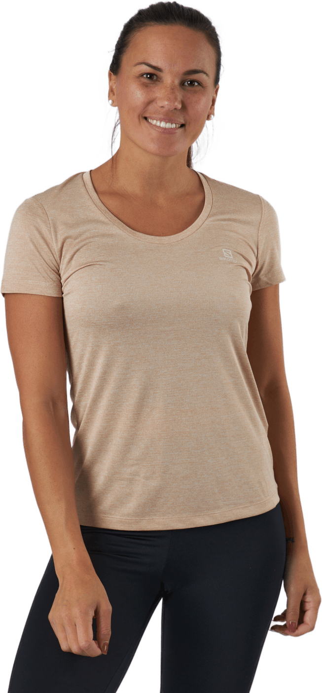 Agile Ss Tee W Sirocco/shell/heather, Female, Odevy, Tričko, Beží, Béžová, XS