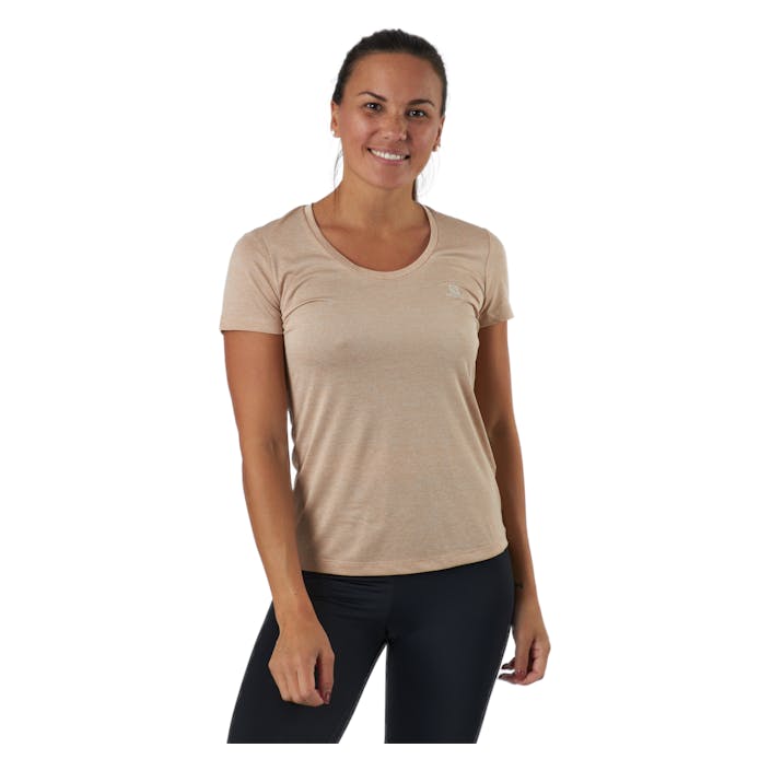 Agile Ss Tee W Sirocco/shell/heather, Female, Odevy, Tričko, Beží, Béžová, XS