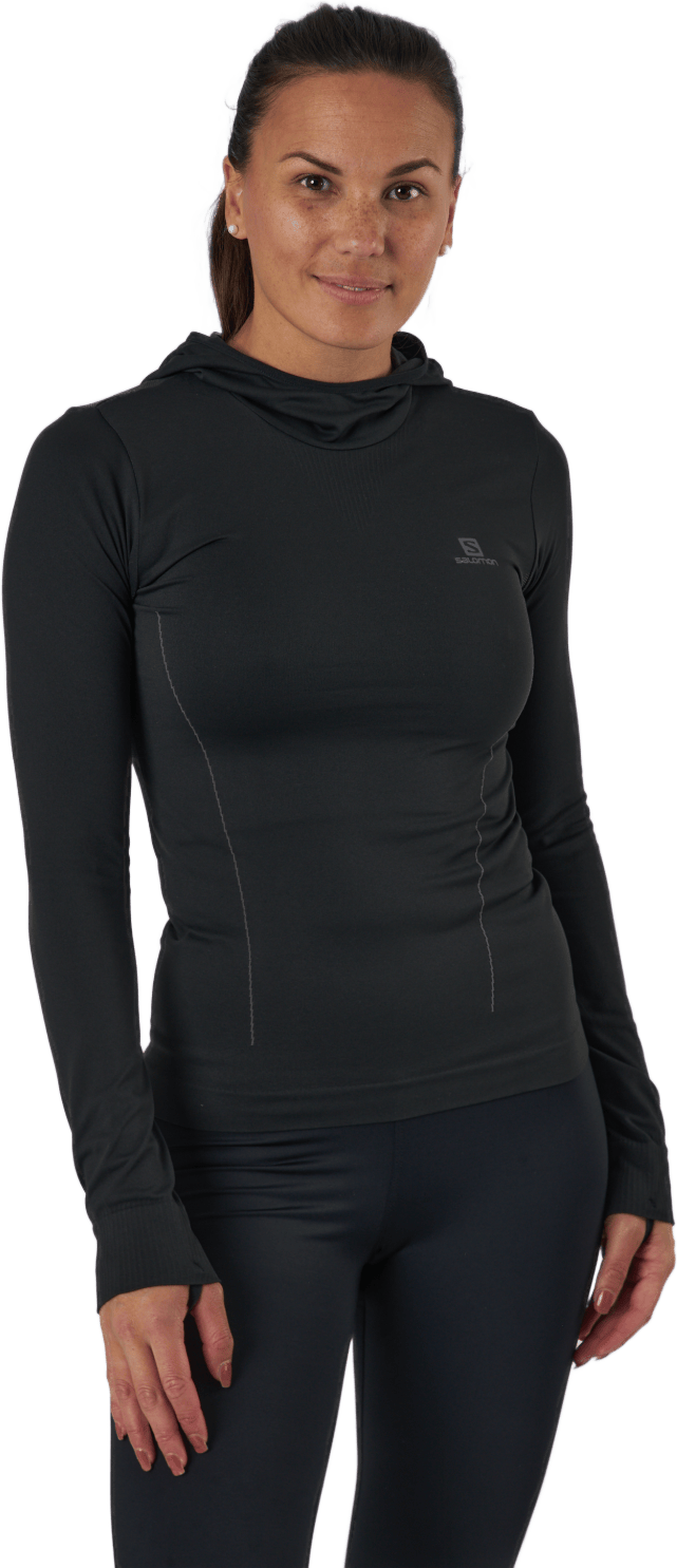 Comet Seamless Hoody W Black/ebony, Female, Odzież, Koszule, Bieganie, Czarny, XS