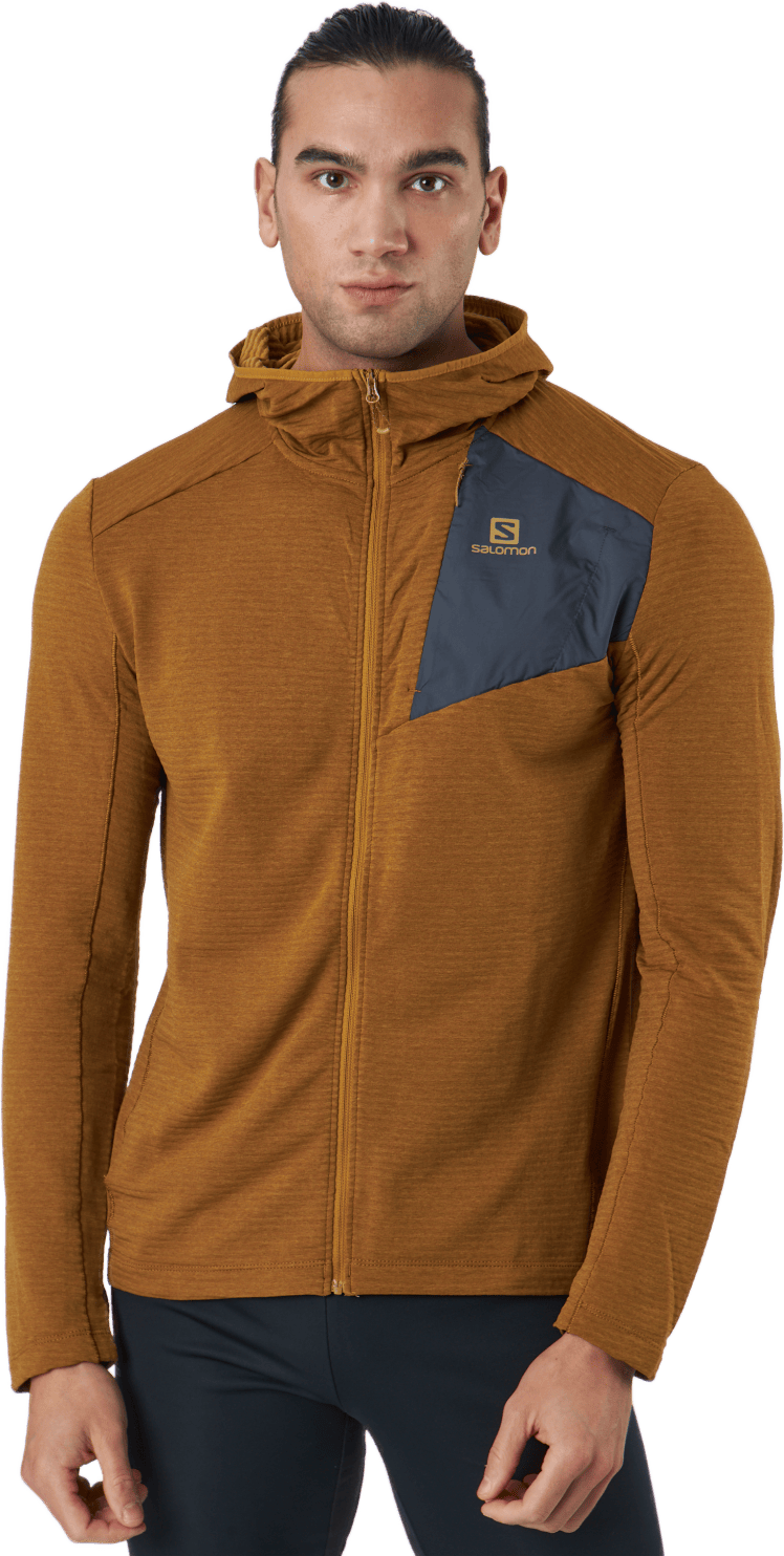 Outline Fz Hoodie M Cumin, Male, Kleding, Overhemden, Rennen, Bruin, M