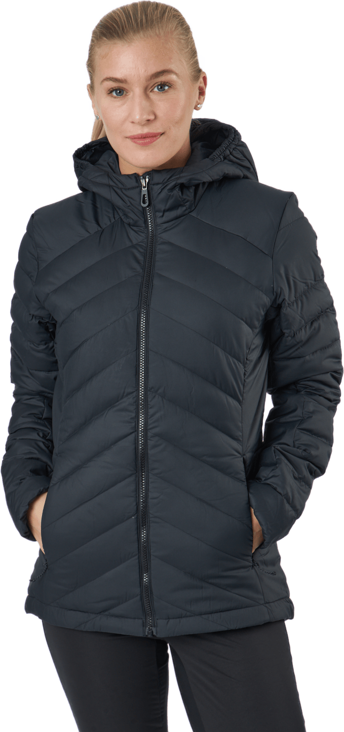 Transition Down Hoodie W Black, Female, Apparels, jackets, Black, L