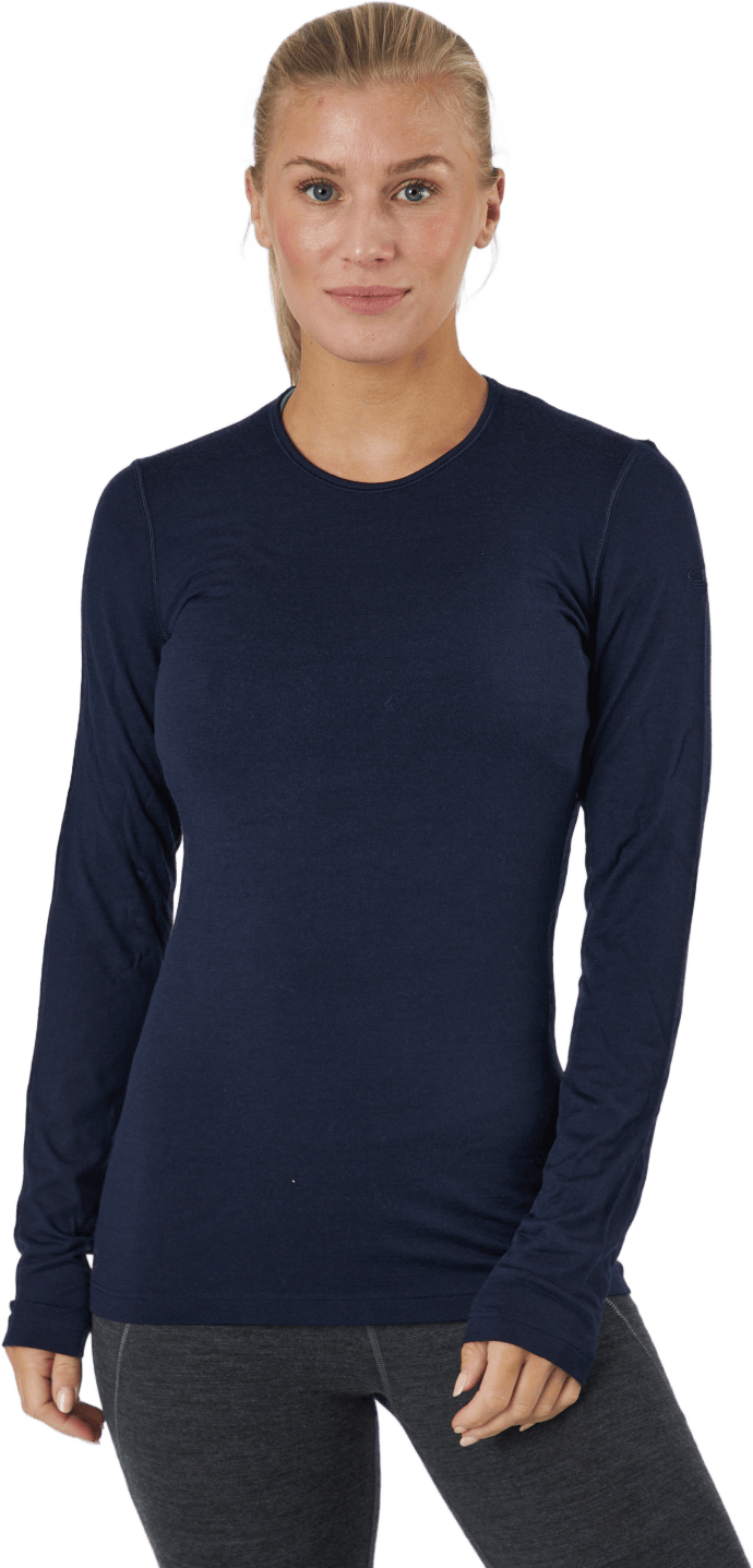 W 200 Oasis Ls Crewe Midnight Navy, Female, Vaatteet, pohjakerrokset, Alppien urheilu, Sininen, S