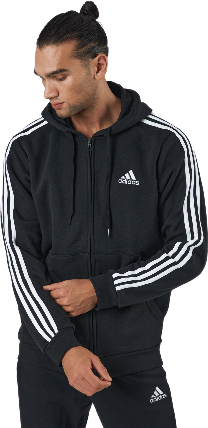 Essentials Full-Zip Hoodie Black, Male, Apparels, Shirts, Black, S