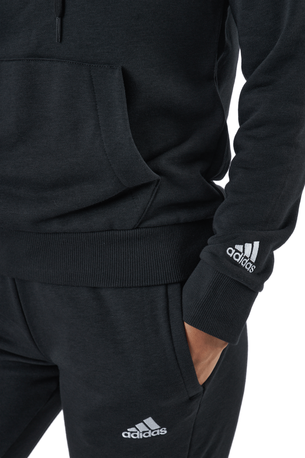 Essentials Hoodie Black / White - Bild 5