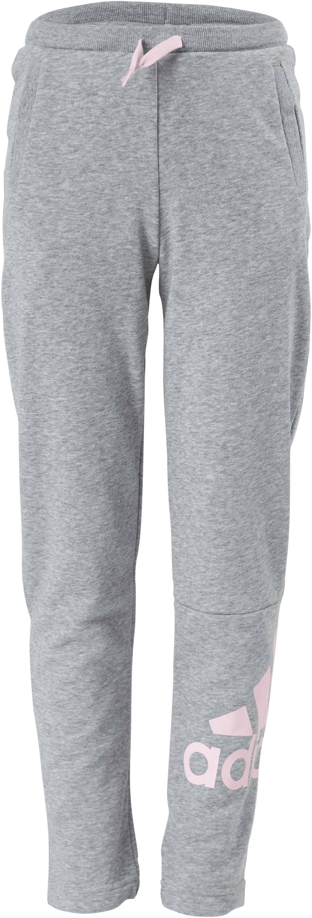 Adidas Girls Essentials Big Logo Pant Medium Grey Heather / Clear Pink