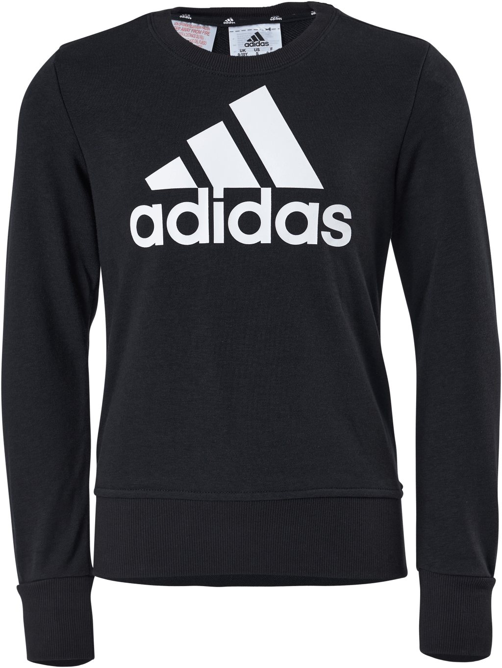 Adidas Girls Essentials Big Logo Sweatshirt Black / White, Unisex, Kleding, Overhemden, Zwart, 164