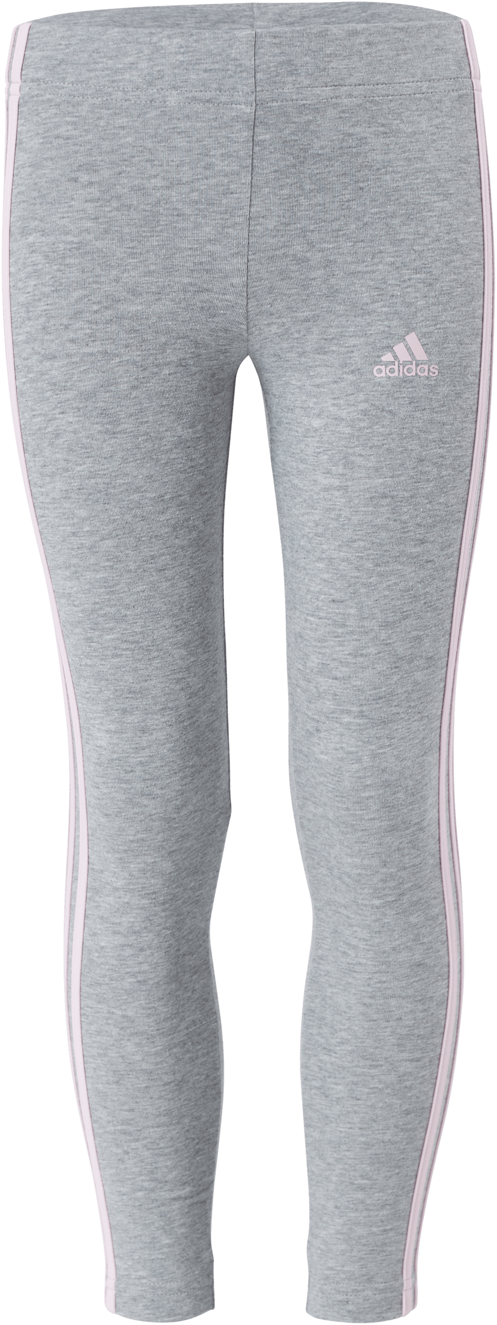 Adidas Girls Essentials 3 Stripes Leggings Medium Grey Heather / Clear Pink, Unisex, Kleding, Leggings, Grijs, 122