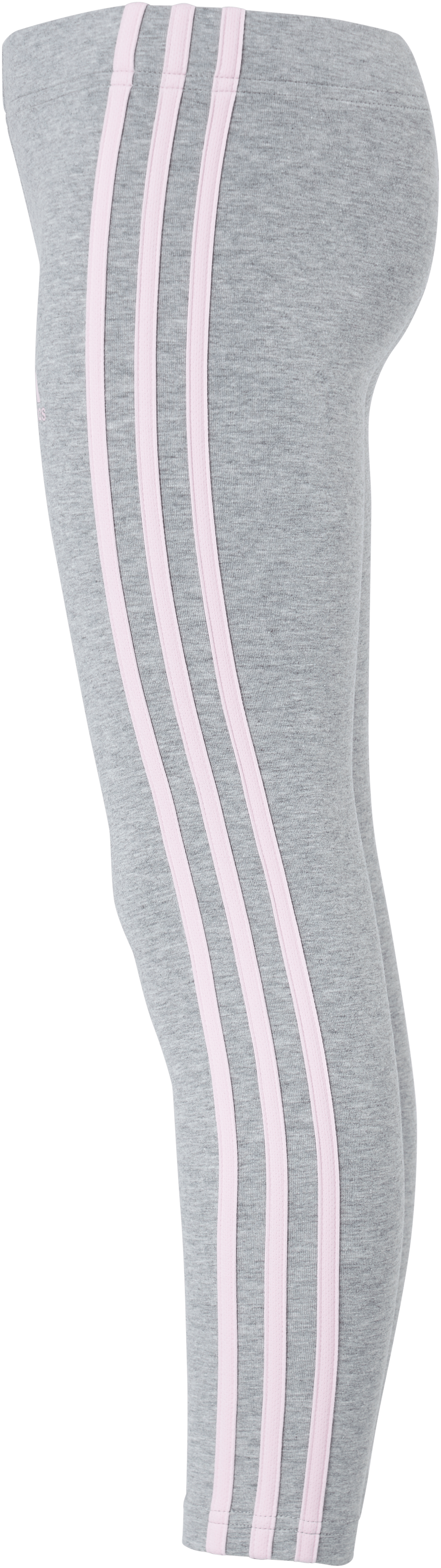 Adidas Girls Essentials 3 Stripes Leggings Medium Grey Heather / Clear Pink - Bild 2