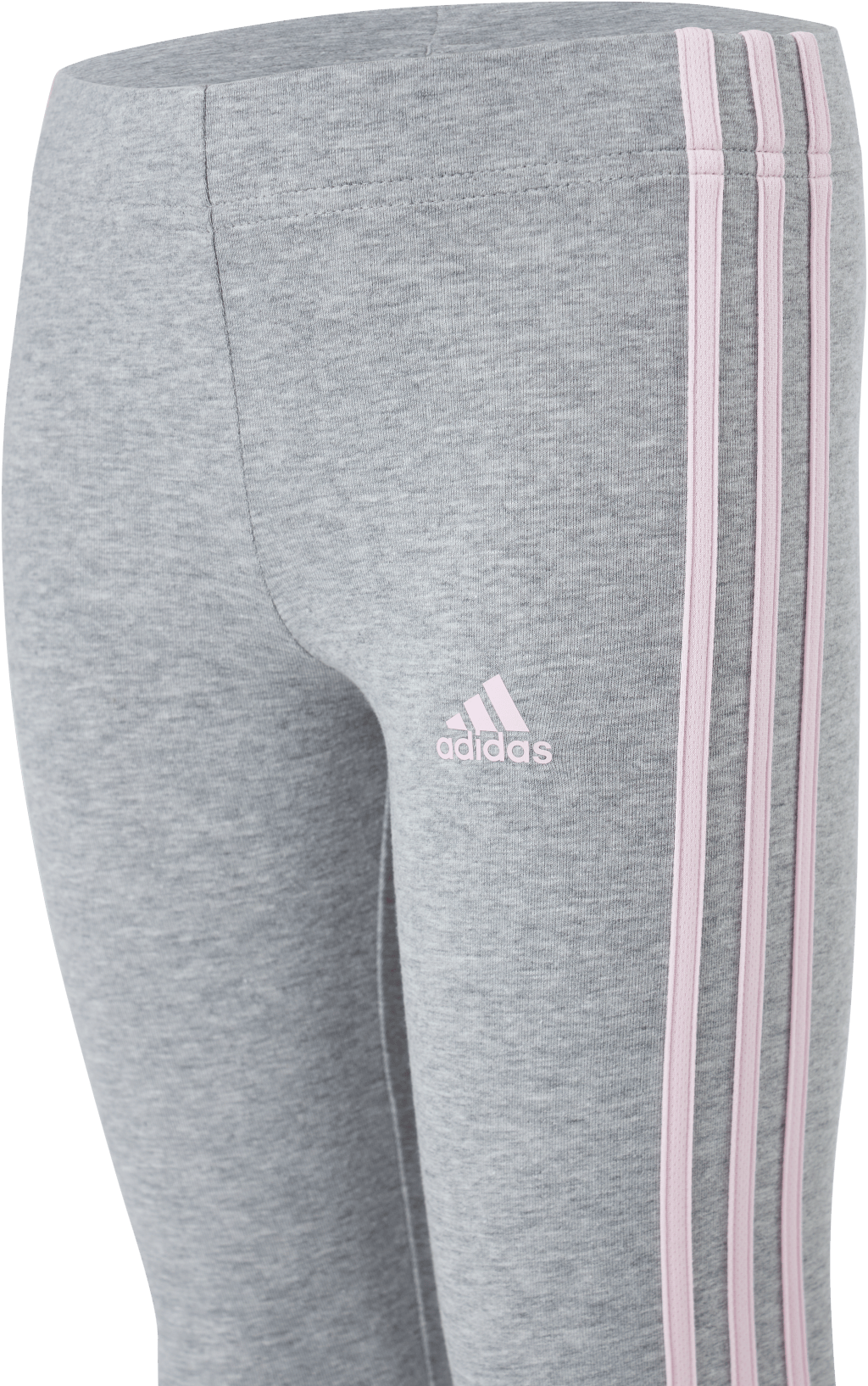 Adidas Girls Essentials 3 Stripes Leggings Medium Grey Heather / Clear Pink - Bild 4