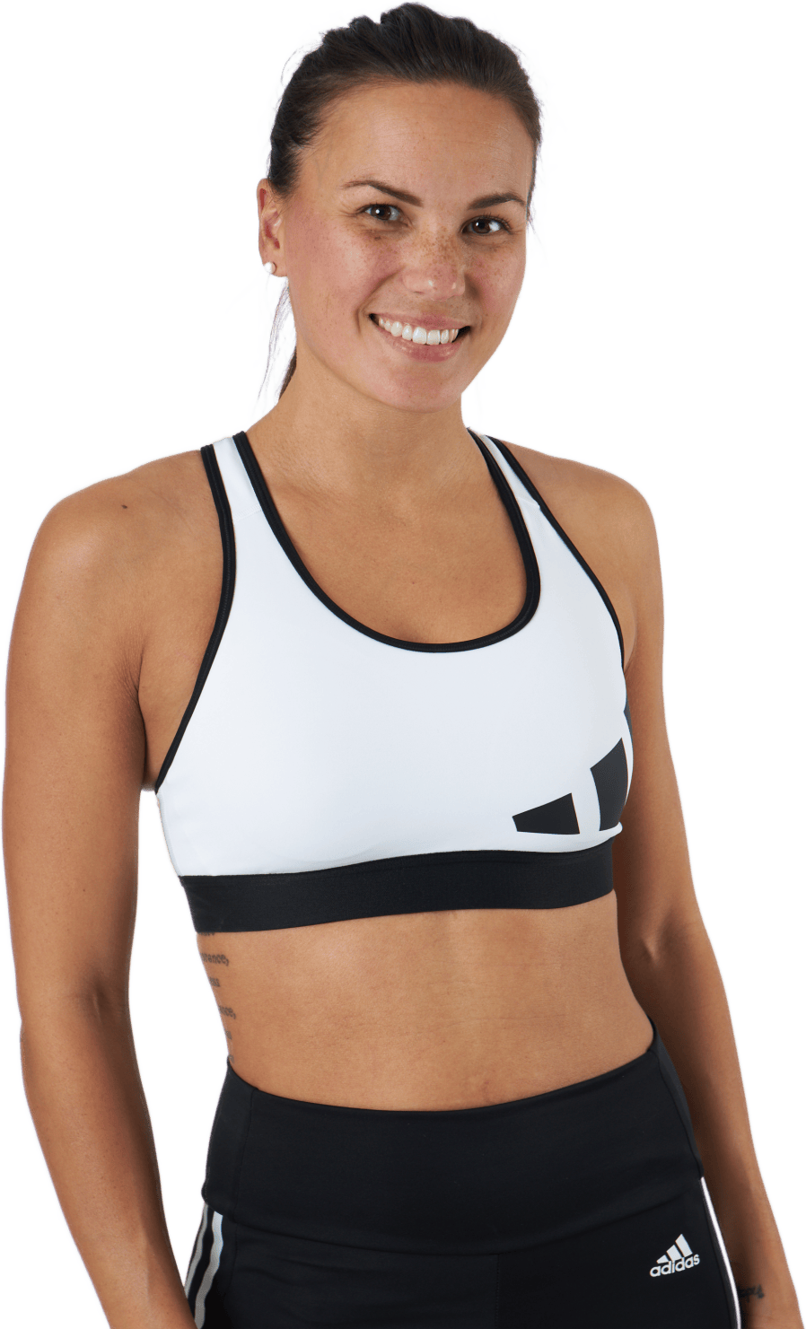 Believe This 3Bar Logo Bra White / Black