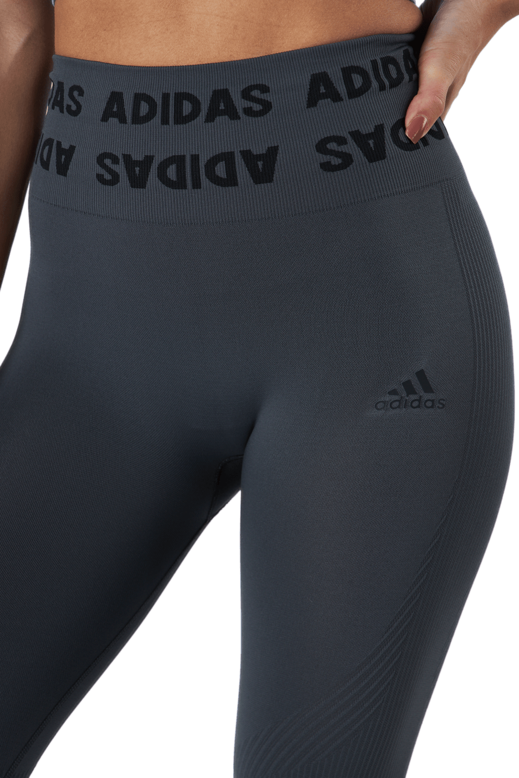 Training Branded Aeroknit 7/8 High Rise Tight Dgh Solid Grey - Bild 4