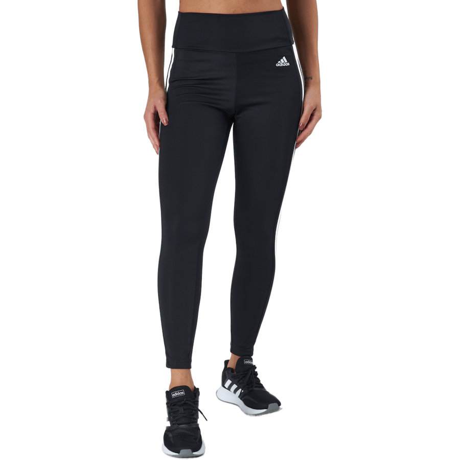 High Rise 3-Stripes 7/8 Tights Black / White