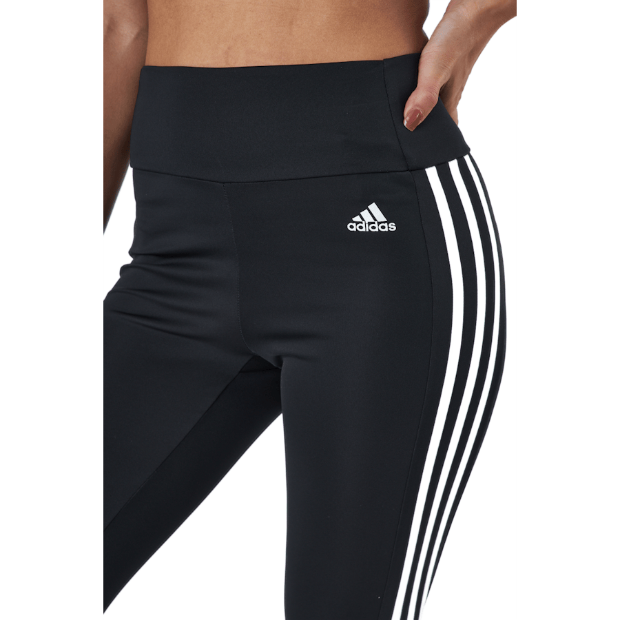 High Rise 3-Stripes 7/8 Tights Black / White - Bild 4