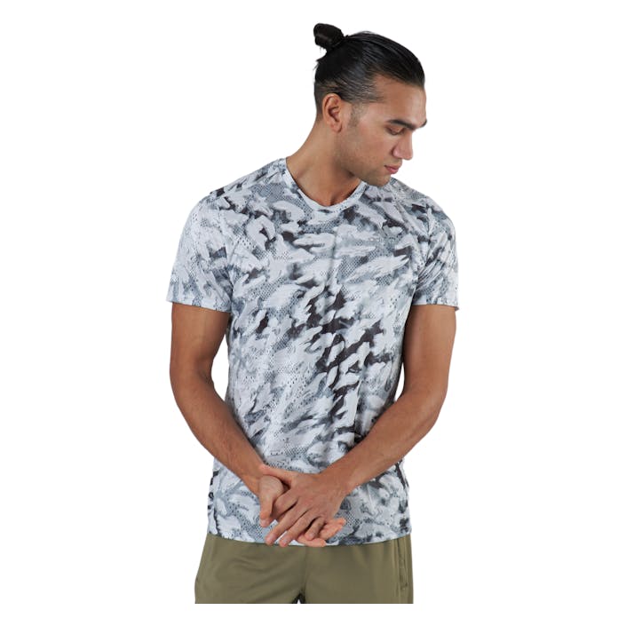 Adidas Fast Graphic Tee Primeblue Men Grey One / White, Male, Apparels, T-shirt, Running, Multi color, L