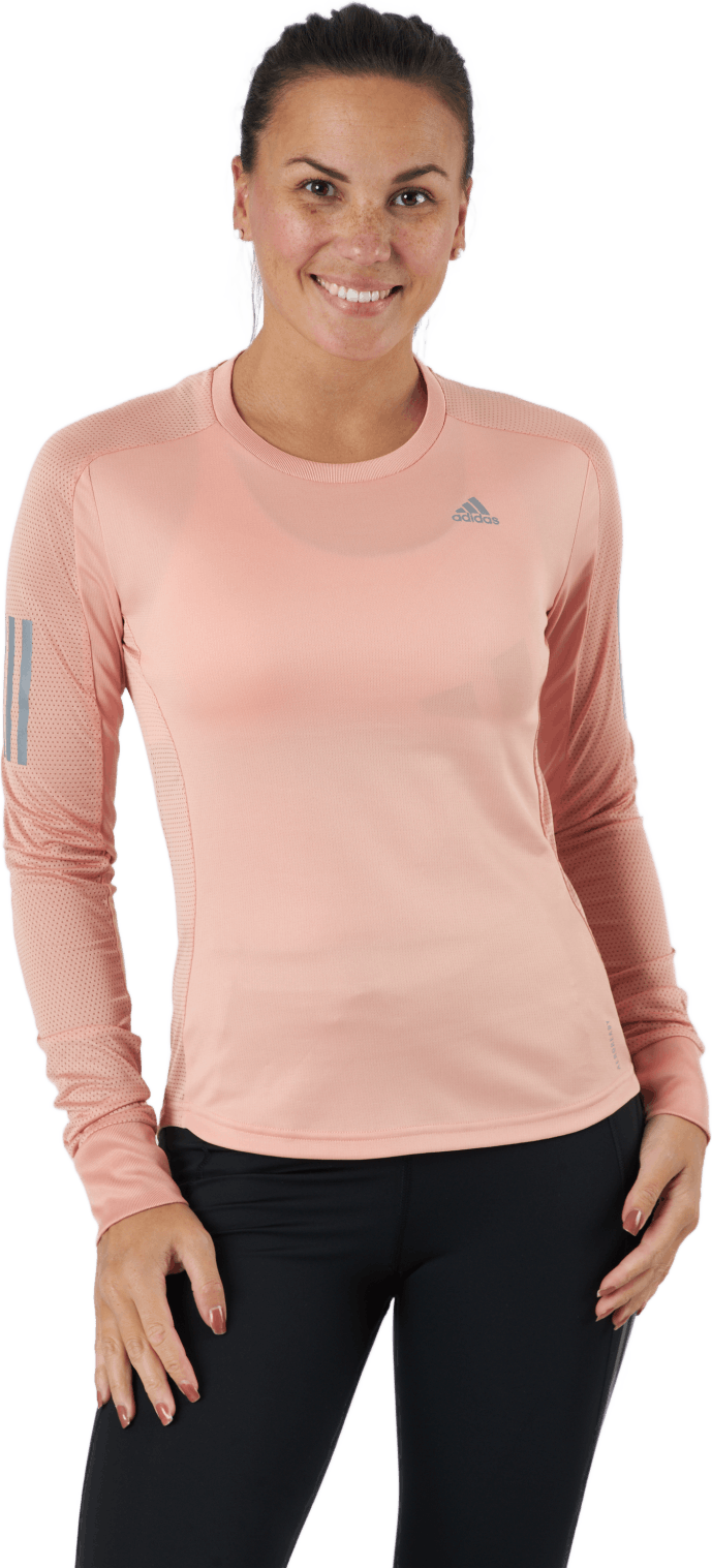 Adidas Own The Run Longsleeve Women Ambient Blush, Female, Aparelhos, Camisas, Corrida, Rosa, XL
