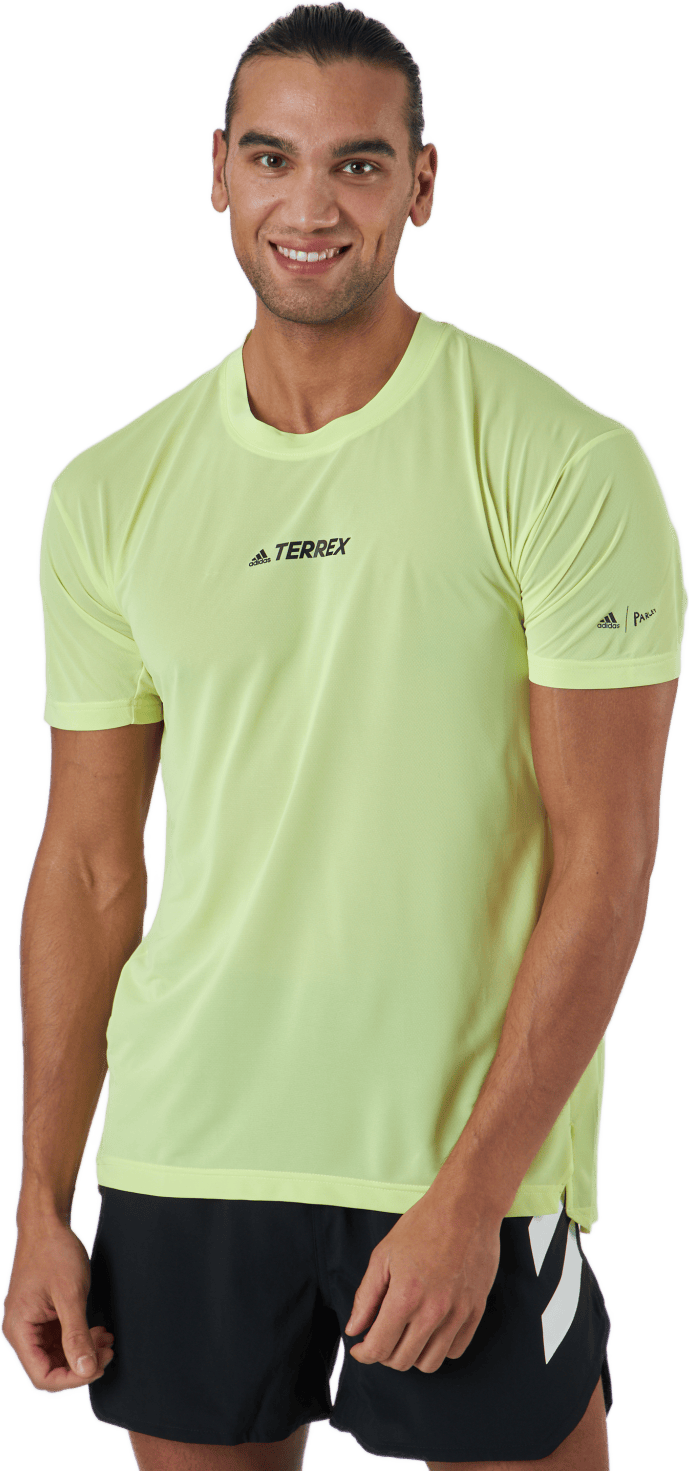 Terrex Parley Agravic Tr Allaround T-Shirt Pulse Yellow, Male, Apparels, T-shirt, Running, Yellow, XXL