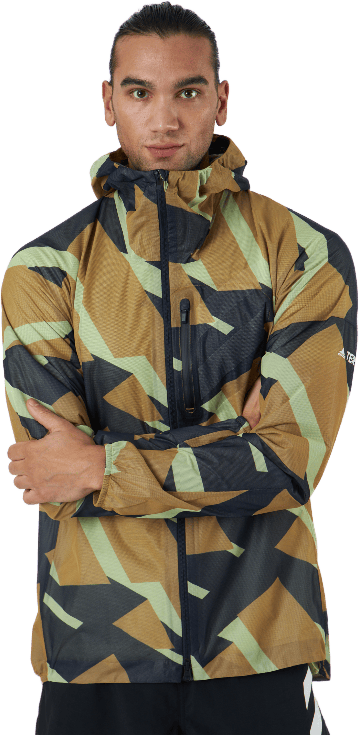Terrex Agravic Graphic 2.5L Rain Jacket Mesa - Bild 2
