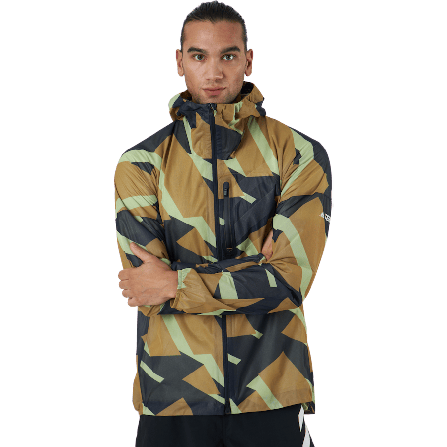 Terrex Agravic Graphic 2.5L Rain Jacket Mesa - Bild 2