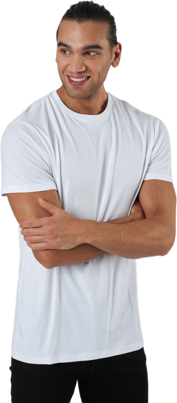 R-neck Tee Bamboo White, Male, Apparels, T-shirt, White, XL