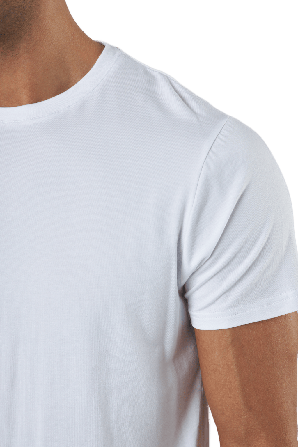 R-neck Tee Bamboo White - Bild 4