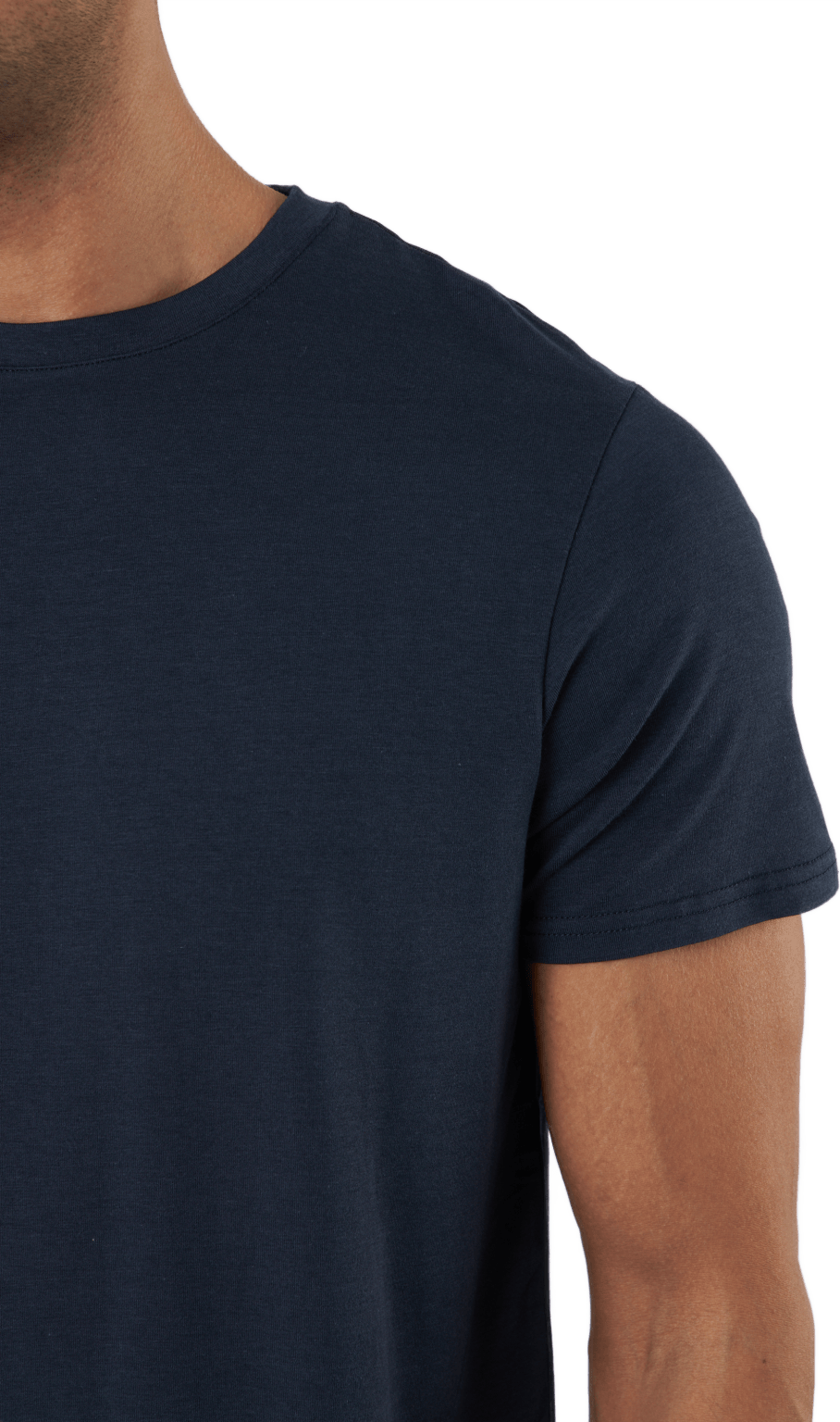 R-neck Tee Bamboo Navy - Bild 4