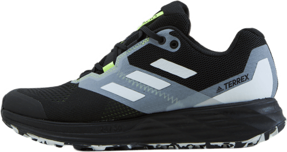 Terrex Two Flow Trail Running Shoes Core Black / Crystal White / Solar Yellow, Male, Shoes, Running shoes, Running, Multi color, EU 47 1/3