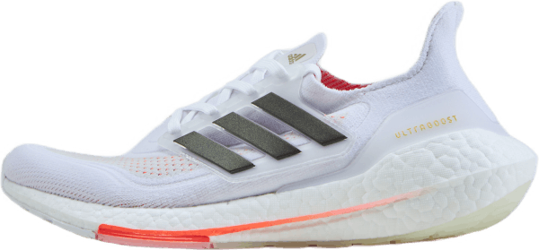 Ultraboost 21 Shoes Cloud White / Core Black / Solar Red, Female, Kengät, juoksukengät, urheilukengät, Juoksu, Valkoinen, EU 38