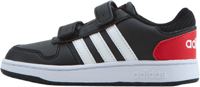 Hoops 2.0 Shoes Core Black / Cloud White / Vivid Red, Unisex, Sapatos, Sapatilhas, Sapatilhas, Preto, EU 23