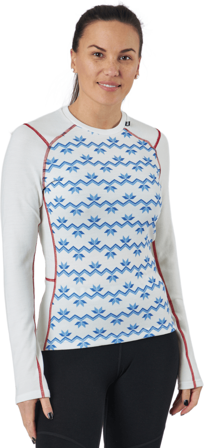 W Lifa Merino Midweight Graphi Off White, Female, Apparels, base layers, White, L