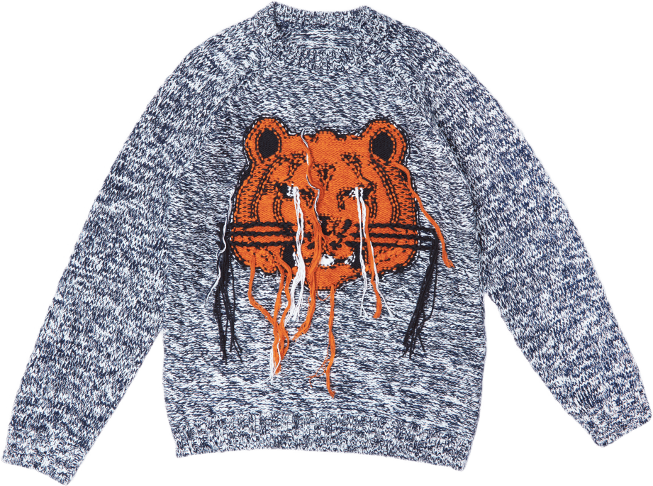K-tiger Intarsia Jumper Pale Grey