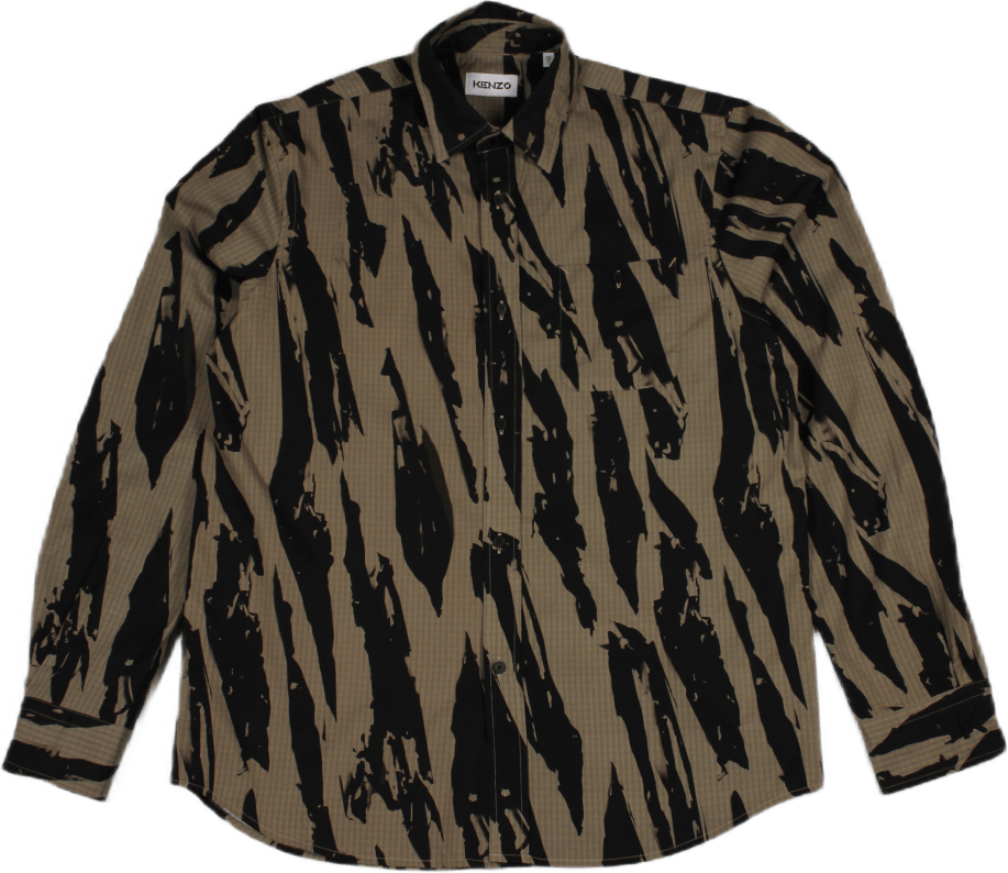 Printed Casual Shirt Bronze