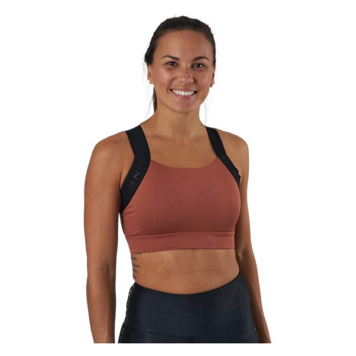 Kay Sports Bra Copper Brown, Female, Apparels, Sports Bras, Orange, XL