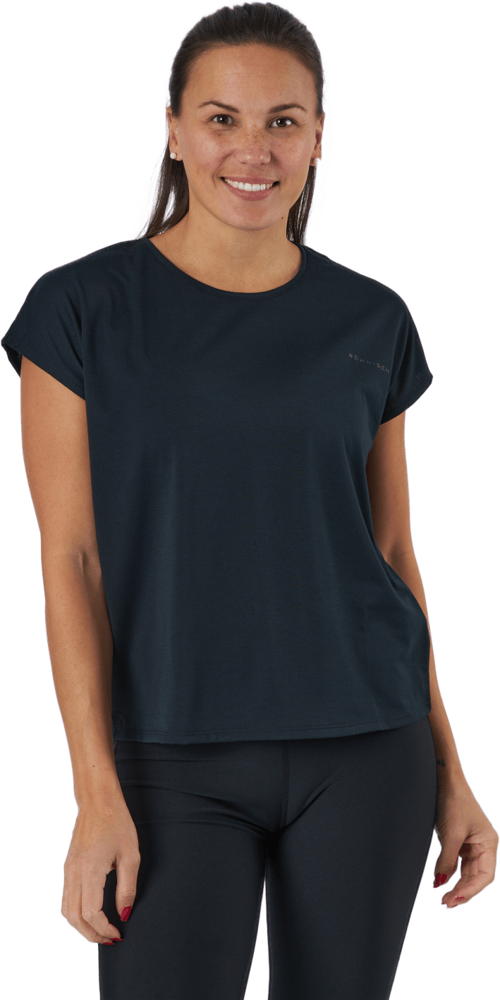 Split Back Tee Black